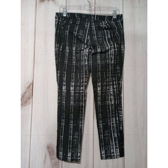Banana Republic Pants Ladies 6 Petite Sloan Black White - Picture 2 of 9
